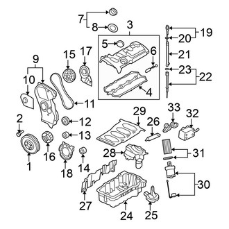 Volkswagen OE - Engine / Transaxle - Engine Parts (To VIN 3C6120000)