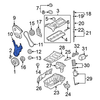 Volkswagen OE - Lower Engine Timing Cover