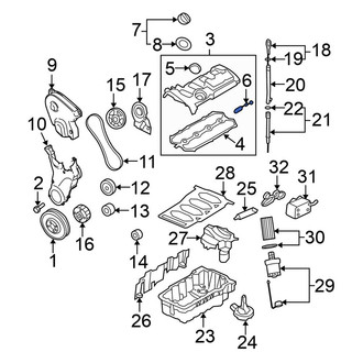 Volkswagen OE - Engine Valve Cover Washer Seal