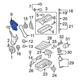 Volkswagen OE - Lower Engine Timing Cover