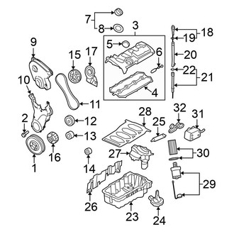 Volkswagen OE - Engine / Transaxle - Engine Parts (From VIN 3C6120001)