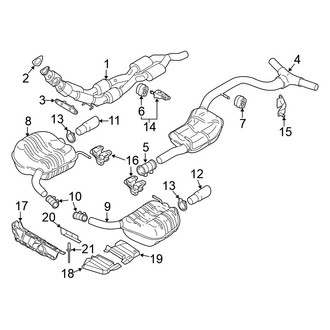 Volkswagen OE - Exhaust System - Exhaust Components (AWD 3.6L)