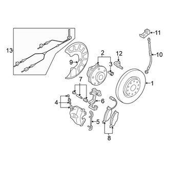 Volkswagen OE - Front Suspension - Brake Components (With 312 mm Rotor)