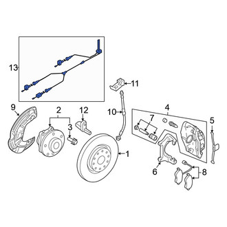 Volkswagen OE - Front Left ABS Wheel Speed Sensor Wiring Harness