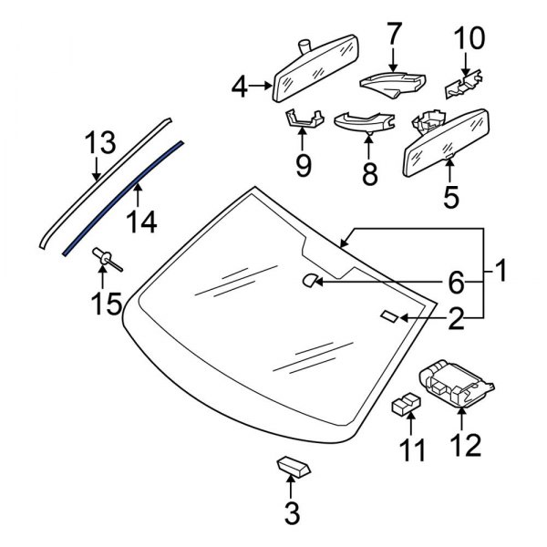 Windshield Molding Bracket