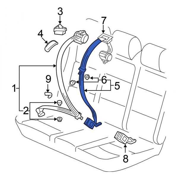 Seat Belt Lap and Shoulder Belt