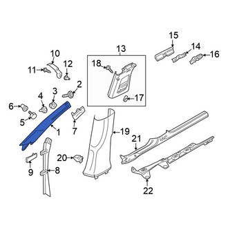 Volkswagen OE - Right Body A-Pillar Trim Panel