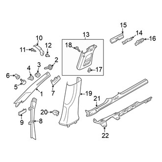 Volkswagen OE - Pillars, Rocker & Floor - Interior Trim (Sedan 1.6L / 1.8L / 1.9L / 2.0L / 3.2L / 3.6L)