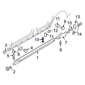 Volkswagen OE - Rocker Panel Molding Rivet
