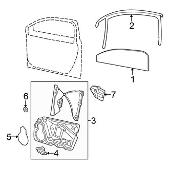 Volkswagen OE - Front Door - Glass & Hardware (2.0T / 3.6 / Value Edition)