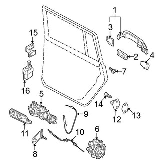 Volkswagen OE - Rear Door - Lock & Hardware