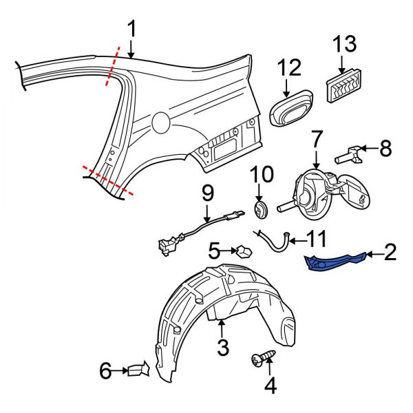 Quarter Panel Gutter