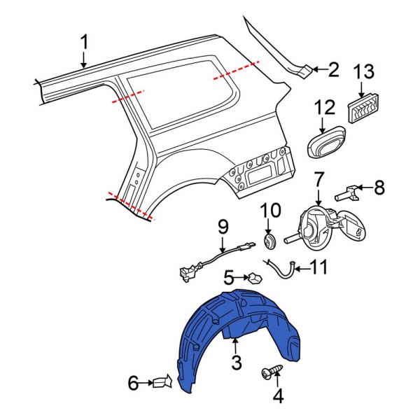 Quarter Panel Splash Shield