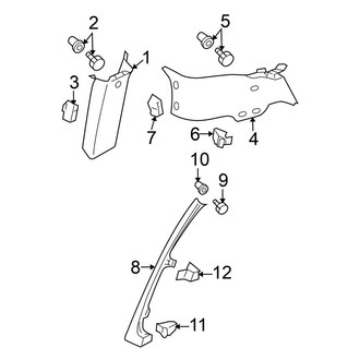 Volkswagen OE - Quarter Panel - Interior Trim (4 Doors Wagon 1.6L / 1.8L / 1.9L / 2.0L / 3.2L / 3.6L)