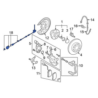 Volkswagen OE - Front Left ABS Wheel Speed Sensor Wiring Harness