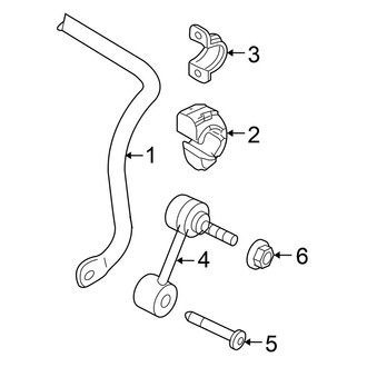 Volkswagen OE - Rear Suspension - Stabilizer Bar & Components (AWD)