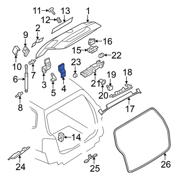 Liftgate Hinge Cap