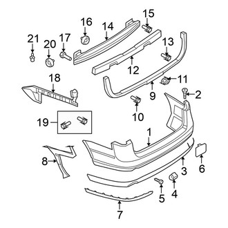 Volkswagen OE - Rear Bumper - Bumper & Components (4 Doors Wagon)
