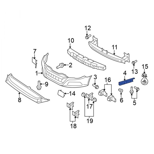 Bumper Cover Support Rail