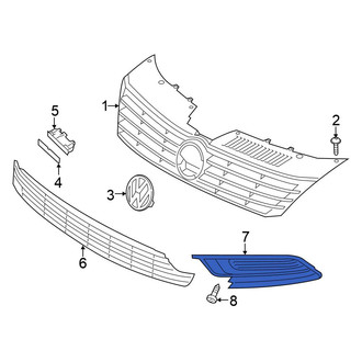 Volkswagen OE - Front Right Lower Grille
