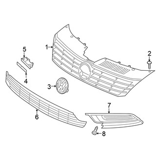 Volkswagen OE - Front Bumper & Grille - Grille & Components