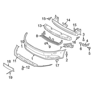 Volkswagen OE - Front Bumper & Grille - Bumper & Components (R-Line / R-Line Executive)