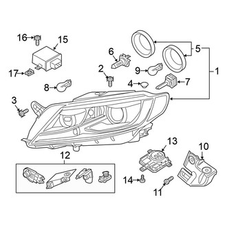 Volkswagen OE - Front Lamps - Headlamp Components (HID, W/O LED Running Lights)