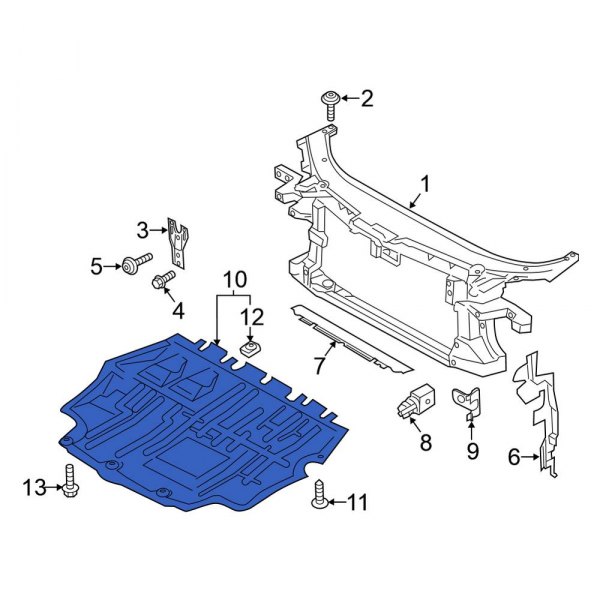 Radiator Support Splash Shield