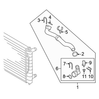 Volkswagen OE - Cooling - Hoses & Lines (Return), (2.0L)