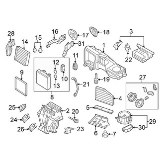 Volkswagen OE - Air Conditioner & Heater - Evaporator & Heater Components (From 01/12/2015, With Climate Control)