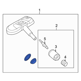 Volkswagen OE - Tire Pressure Monitoring System (TPMS) Sensor Service Kit