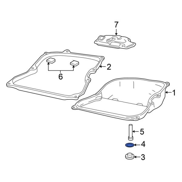 Volkswagen OE 09D321181B Automatic Transmission Filter ORing