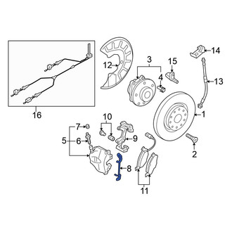 Volkswagen OE - Front Disc Brake Anti-Rattle Clip