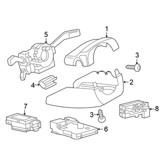 Volkswagen OE - Steering Column - Shroud, Switches & Levers (Executive / Lux / Lux Limited / Lux Plus / R-Line / Sport)