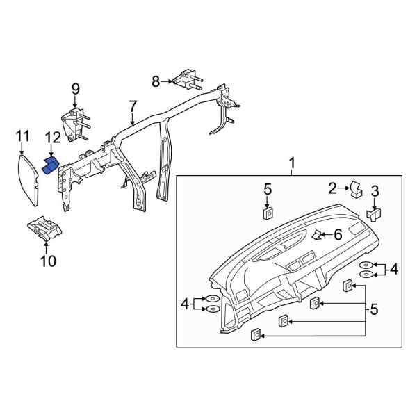 Instrument Panel Side Cover Clip