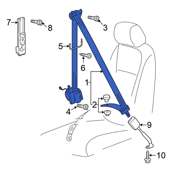 Seat Belt Lap and Shoulder Belt