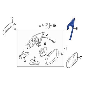 Volkswagen OE - Front Left Door Mirror Trim Ring