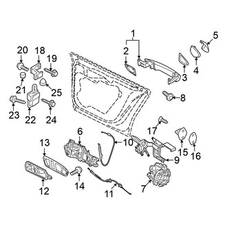 Volkswagen OE - Rear Door - Lock & Hardware