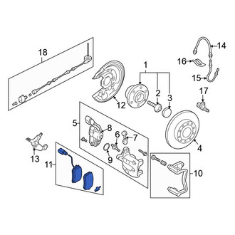 Volkswagen OE - Rear Disc Brake Pad Set