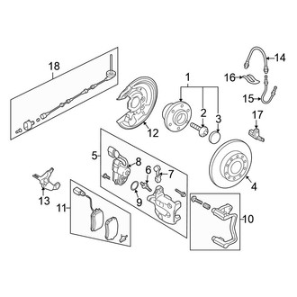 Volkswagen OE - Rear Suspension - Brake Components (310 x 22 mm), (FWD)