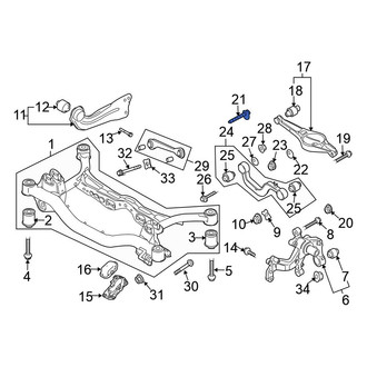 Volkswagen OE - Rear Lower Alignment Camber Adjusting Eccentric Bolt