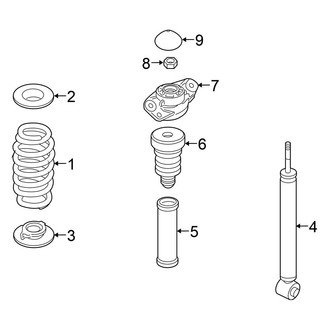 Volkswagen OE - Rear Suspension - Shocks & Components (FWD)