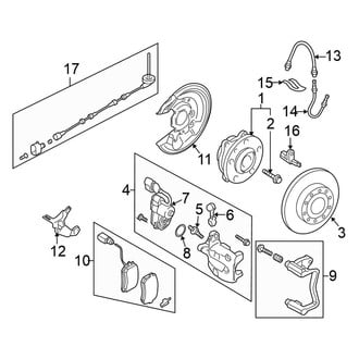 Volkswagen OE - Rear Suspension - Brake Components (AWD)