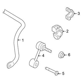 Volkswagen OE - Rear Suspension - Stabilizer Bar & Components (AWD)