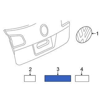 Volkswagen OE - Rear Deck Lid Emblem