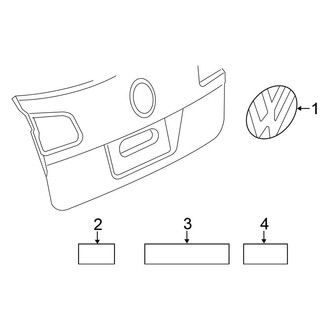 Volkswagen OE - Trunk Lid - Exterior Trim (AWD)