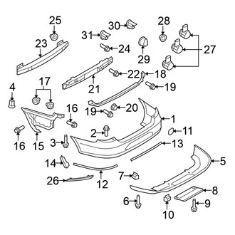 Volkswagen OE - Rear Bumper - Bumper & Components