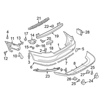 Volkswagen OE - Rear Bumper - Bumper & Components