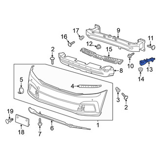 Volkswagen OE - Left Bumper Guide Bracket