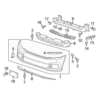 Volkswagen OE - Front Bumper - Bumper & Components (Cover and Trim)